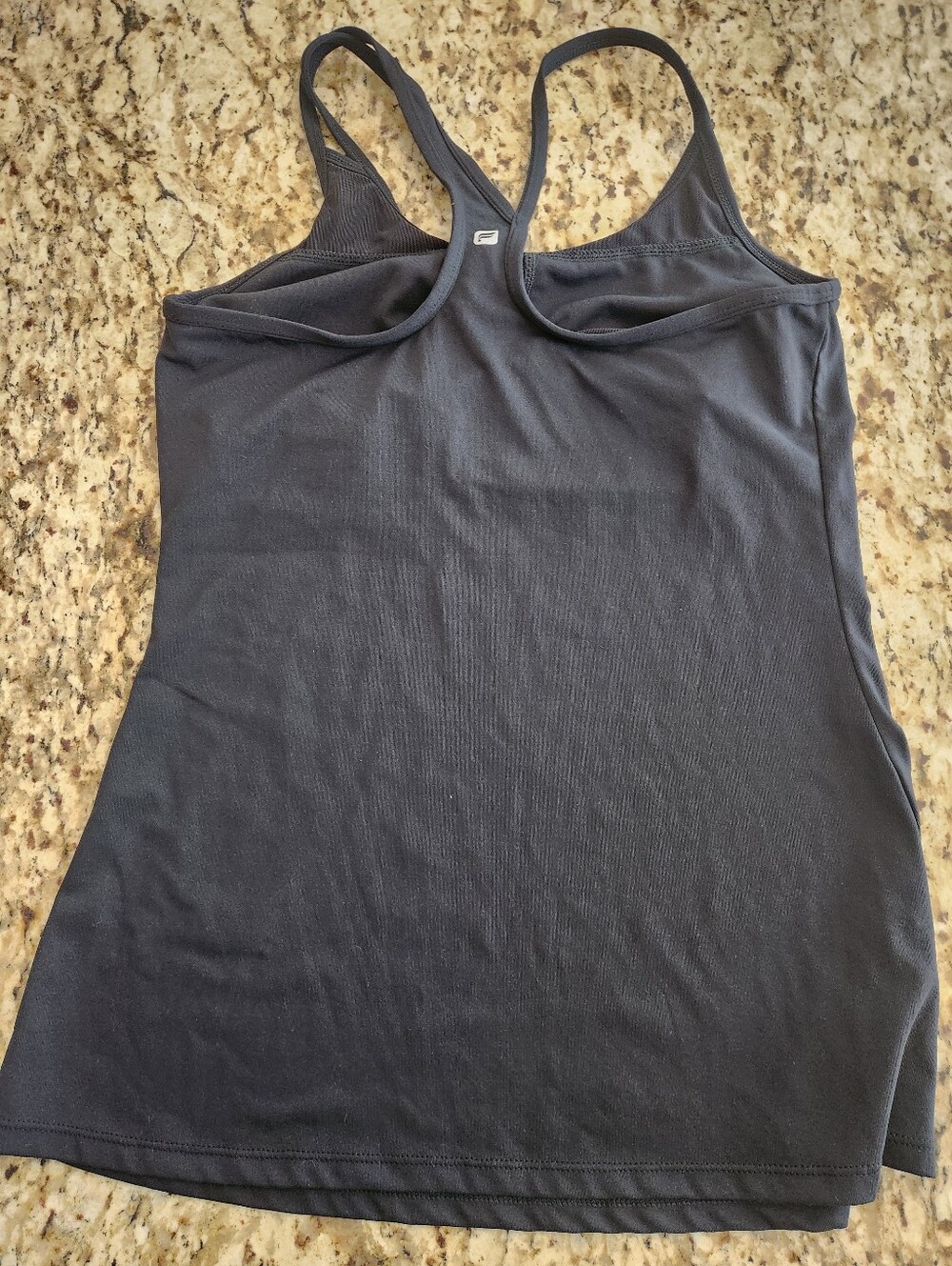 Fabletics Black Racerback Stretch Tank - Picture 2 of 4